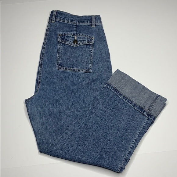 Crazy Horse cuffed hem Capri jeans - Picture 7 of 9